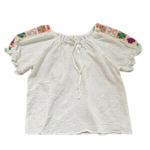 Like Love NWOT Embroidered Shoulder Blouse - 1X